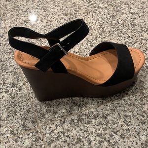 Call It Spring Black Roraima Wedges Size 10